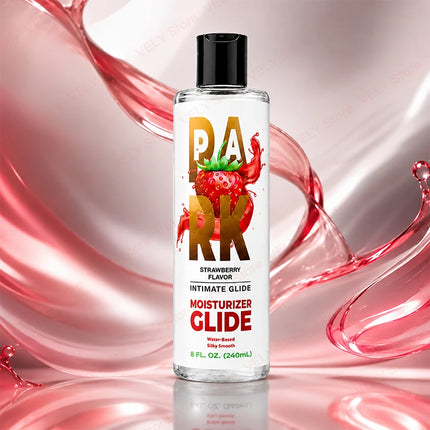 Strawberry Water-Based Lube 240ml - Smooth Non-Sticky Long-Lasting Personal Lubrication, Large Size Intimate Gel, Sex Lubricant for Couples, Lubes for Couples, Lubrication for Toys, Women, Bedroom Fun, Romantic Nights, Solo P