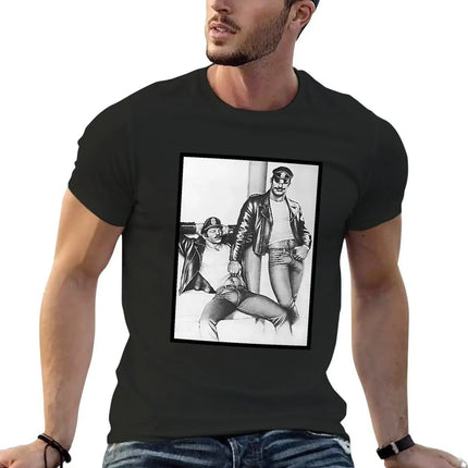 Vintage Tom of Finland - Frisky Duo T-Shirt vintage cute tops Men's t-shirts