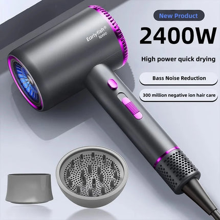 110000 Rpm High-Speed Hair Dryer 3d Blue Negative Ion Light Hair Care Silent Home Hair Salon Diffuser Hair Dryer 220V