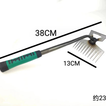 Puller Shovel 5/6/11 Tooth Weeding Removal Hand Gardening Loose Soil Tool 2 In 1 Garden Rake Manual Weed Grass Rooting Tool