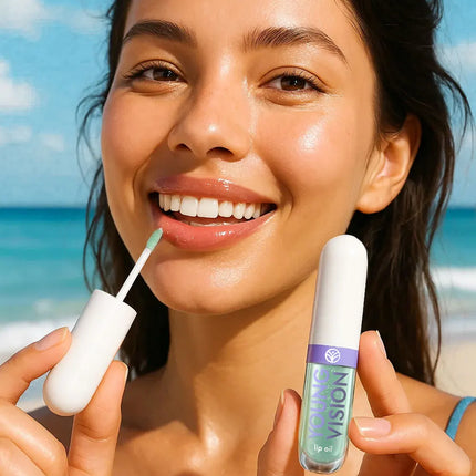 YOUNG VISION 6-Color Refreshing Fruit Flavored Moisturizing Lip Oil Set Colorful, Hydrating, and Moisturizing Lip Gloss