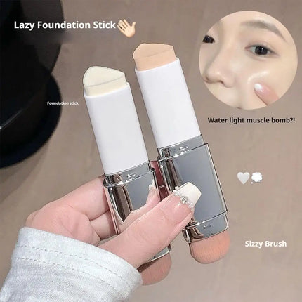 Kakashow 2-In-1 Double-Headed Foundation Stick Lightweight Brightening Concealer Long-Lasting Natural Foundation Matte Makeup