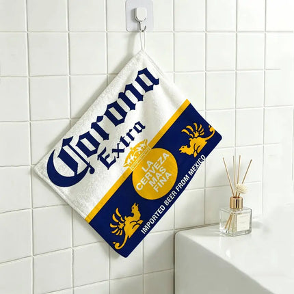 C-Corona E-Extra Beer Polyester Cotton Daily Towel, Hanging Kitchen Hand Wiping Cloth, Durable For Whole House Use