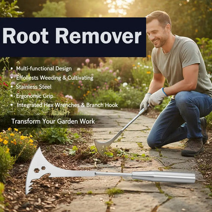 Handle Manual Weeder Tool (1pc) - Durable Stainless Steel with Gears, Efficient for Road Maintenance & Crack Weeding