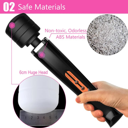 Clit Vibrator With 10 Vibration Modes G-Spot Wand Massager Adult Masturbator Sex Toys for Women