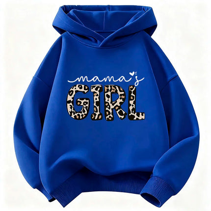 Girls' Spring/Fall Long Sleeve "Mama Girl" Print Sweatshirt Children's Clothing Cute Hoody for Boys Girls Casual Hoodies
