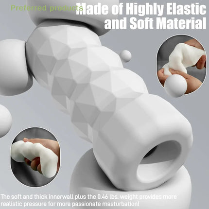 Soft Pussy Vagina Masturbation Products Male Silicone Masturbator Cup Penis Trainer Adult Endurance Vacuum Pocket Cup For Adults
