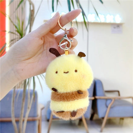 Honeybee Plush Keyring Soft with wing Stuffed Animal Keychain Accessory Bag Decoration for Everyday Use Children Birthday Gift