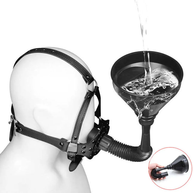 BDSM Fetish Funnel Mouth Gag Bondage Set Slave Oral Fixation Mouth Stuffed Bdsm Adult Game Sex Toys For Women Men For Sexy Toys