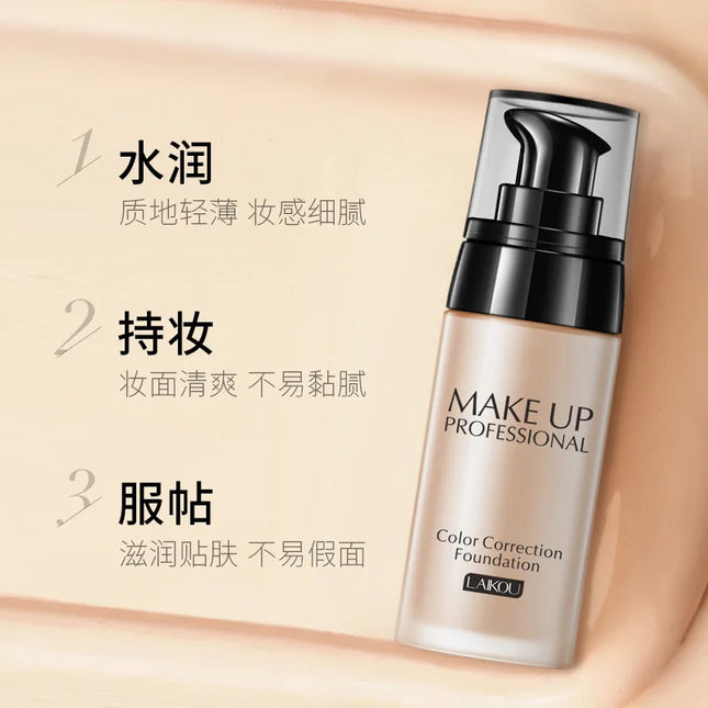 LAIKOU Foundation Concealer 40g Foundation Makeup Base Face Cream Liquid  Moisturizer Oil control Maquiagem  With MakeUp