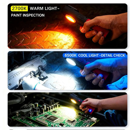 FUNAYA Portable Flashlight Car Detailing Tools Car Paint Finish Lamp Scan Swirl Magnetic Grip Multi Auto Repair Working Lights