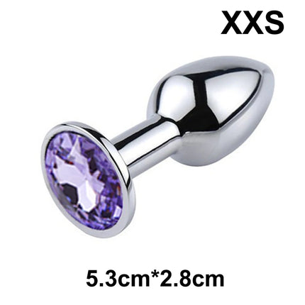 Metal Anal Plug Butt Diamond Plug Sexy Toy Gem Base Beginner Butt SM Toys For Women Men Couples Adult Game Anal Adult Products
