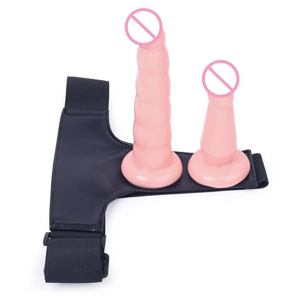 Strap on Double Penis Dildo Dual Ended Strapon Dildo Adult Sex Toys Vagina Prostate Massager for Man Woman Couples Sex Toy Shop