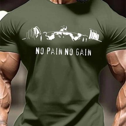New Men's Fitness T-Shirt Fierce Gym Sports Short-Sleeved Top Quick-Dry Round Neck T-Shirt Fitness Competition Training Clothes