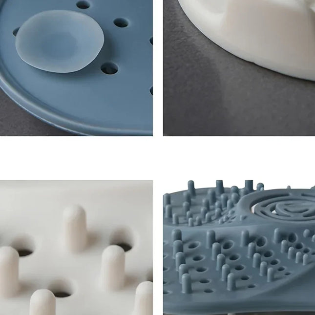 Shower Drain Covers with Sucker, Rubber Sink Strainer Drain Protector Hair Catcher for Kitchen and Bathroom