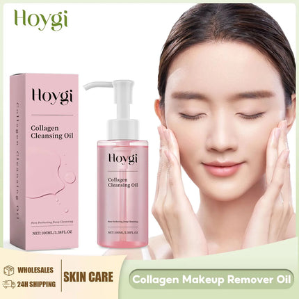 Collagen Cleansing Oil Makeup Remover Dissolve Sunscreen Deep Cleansing Pores Exfoliation Blackhead Refresh Makeup Removal Oil