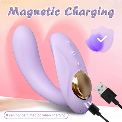 APP Control Double-Ended Vibrator for Women G-Spot Dildo Penis Removable Vagina Vibrating Adult Sex Toys for Lesbian Couples