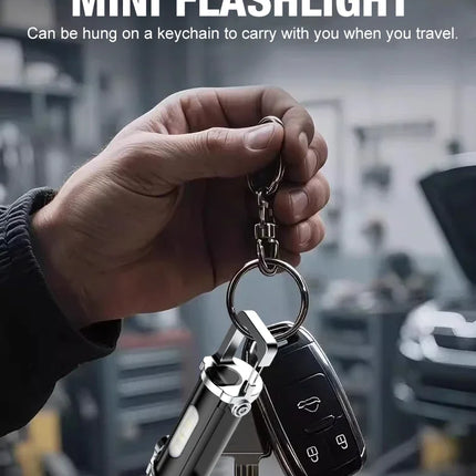 Rechargeable LED Keychain EDC Light Mini Handheld Flashlights Waterproof Work Lantern for Outdoor Camping Fishing Emergency