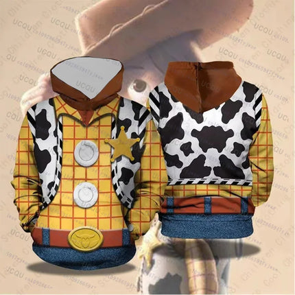 Toy Story 5 Boys And Girls 3D Print Hoodies Spring Unisex Sweatshirts Children's Long Sleeve Cartoon Kid's Hooded Tops Clothing