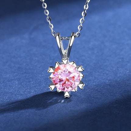 Sterling Silver 925 Moissanite Pendant Necklace For Women Trendy Design D Color VVS Pass Diamond Test Jewelry Gift GRA