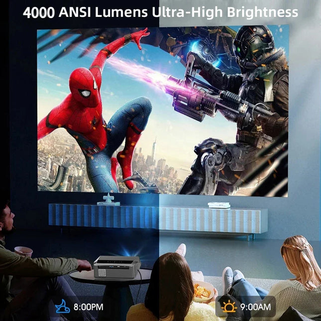 CAIWEI A10Q Projector 4K Full HD 1080P Home Theater Google TV WiFi Smart TV AutoFocus Netflix Beam Projector for Outdoor