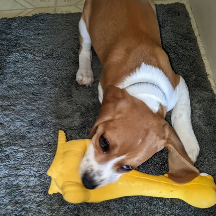 Large Cartoon Latex Screaming Chicken Duck Dog Chew Toy - Durable Natural Rubber Construction, Squeaker for Teeth Grinding