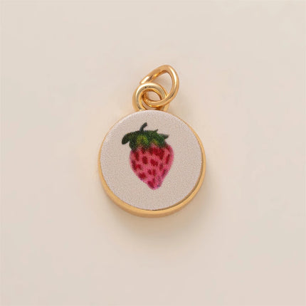 Simple and versatile color blocking butterfly love flower DIY pendant accessories gold-plated color preservation