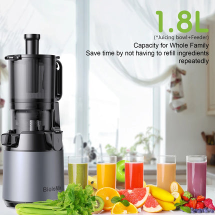 130mm Ultra Wide Mouth Slow Juicer with Large Capacity for Fresh Juices
