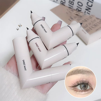 Waterproof Double-Wing Integrated Eyeliner Stamp - Sweat Proof & Long Lasting Easy to Use for Beginners Lazy Makeup Stencil