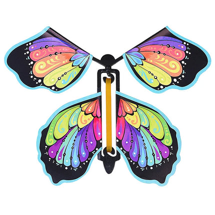 10 Magic Clockwork Flying Butterfly Surprise Box Explosive Box in Book Rubber Band Driven Magic Fairy Flying Toy Surprise Gift