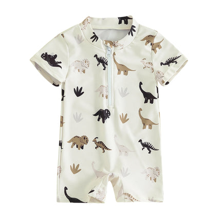 ma&baby 0-3Y Newborn Infant Toddler Baby Boy Girl Swimsuit Dinosaur Coconut Tree Short Sleeve Swimwear Beachwear Bathing Suit