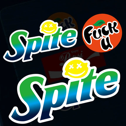 Car Stickers Pepsi Cola Fanta Sprite Logo Creative Funny Car Rear Trunk Side Window Glass Sticker Motorcycle Electric Car Decals