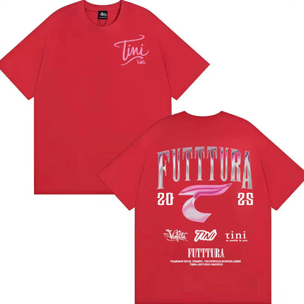 Singer TINI STOESSEL Futtura Album 2025 Tour T-shirt Men Women Fashion Aesthetic Retro Tee Shirt Cotton Casual Oversized T Shirt