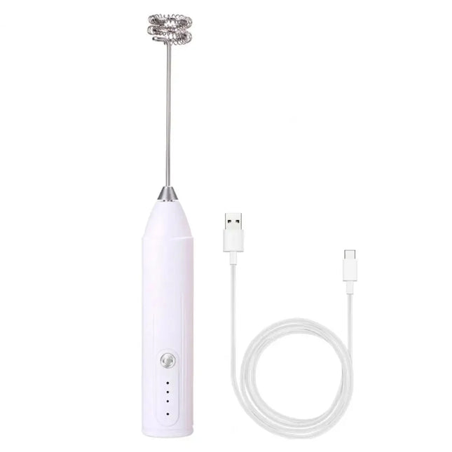 Wireless electric milk frother, mixer, egg beater, 3-speed handheld coffee cream, peanut butter, egg mixer, baking accessories