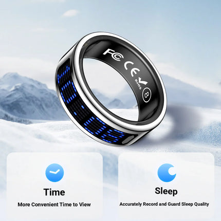 2026 Smart Ring Call ID Reminder Heart Rate Blood Pressure Monitor Men Women Smartring 5ATM Waterproof Health Multi Sports