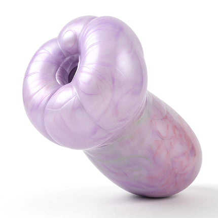 SHAZ Glossy Purple Fantasy Dragon Onahole, Soft Silicone Male Masturbator Stroker with Realistic Tunnel, Adult Male Pleasure Toy