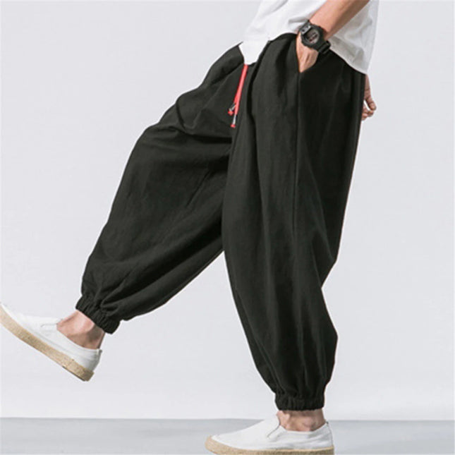 FGKKS New Oversize Men Loose Harem Pants Autumn Chinese Overweight Sweatpants Cotton Quality Casual Brand Trousers Male