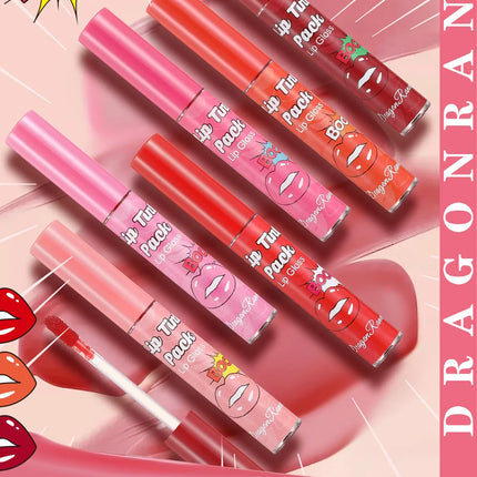 Matte Liquid Lipstick Waterproof Peel Off Lip Glaze Long Lasting Non Transfer Tear Away Lip Tattoo Set Sexy Red