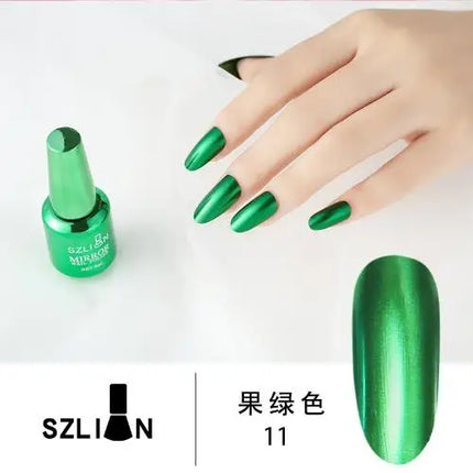 1PCS Metal Mirror Silver Baking Free Nail Polish Super Texture Gorgeous Durable Nail Polish Multicolor Bright Nail Polish Beauty