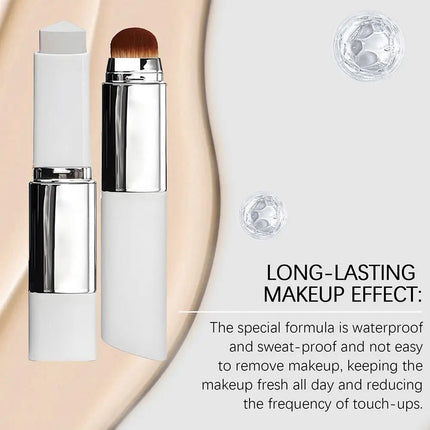 Lightweight Korean Changing Foundation Stick Hydrating Non-Sticky 20H Long-Wear Brightening Built-in Brush for All Skin Types