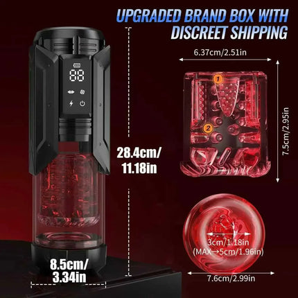 APP LED Automatic Male Masturbator Cup 7 Sucking Rotating Licking Thusting Modes Pocket Pussy Stroker Blowjob Sex Toys For Men