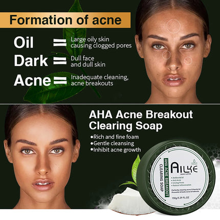 AILKE Acne Removal Face Care Set, Effectively Anti Acne-Prone Skin, Pimples, Control Breakouts, Unclog Pores, For Women and Men