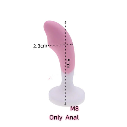 Small Silicone Butt Plug Dildo Vaginal Plug with Detachable Fake Soft Fox Rabbit Tail for Couple Anal Bead Dilator Sex Toys