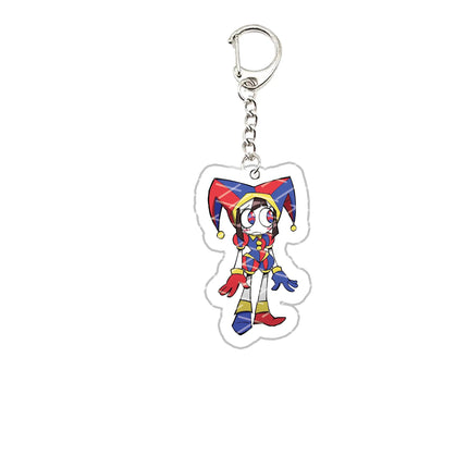 Acrylic The Amazing Digital Circus Keychain Pomni Jax Ragatha Gangle Kinger Keyring Key Chain for Accessories Bag Fans Gift