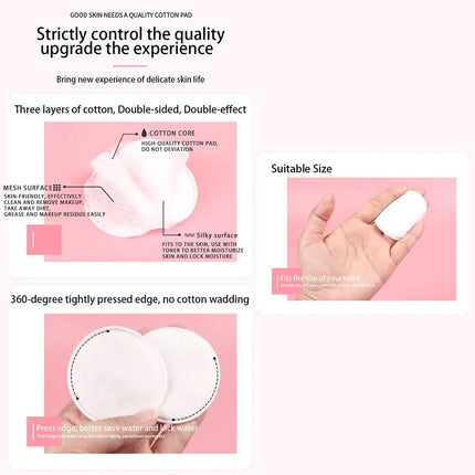 100pcs Cotton Pads Round Make-Up Cotton Soft Make Up Nail Polish Remover Makeup Remover Pads Disposable Clean Cotton for Face