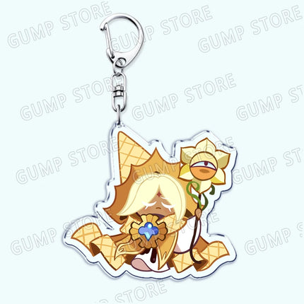 Cute Game Cookies Keychains for Accessories Shadow Milk Pure Vanilla Pomegranate Mystic Flour Burning Spice Keyrings Gamer Gifts