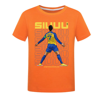 Summer Kid boy clothes Set Children Girls Football CR7 Star Printed T-shirts Topm Bottom Tracksuits