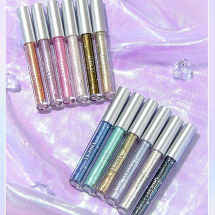 12 Colors Glitter Diamond Liquid Eyeshadow Set Sparkly Long Lasting Waterproof Shiny High Pigmented Brighten Makeup Cosmetics