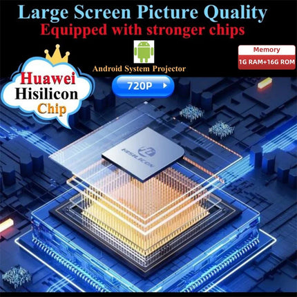 T100 Android System Projector 720P Wireless Phone Same-Screen MINI Projector Home Theater Player for iOS/Android&PC Projection