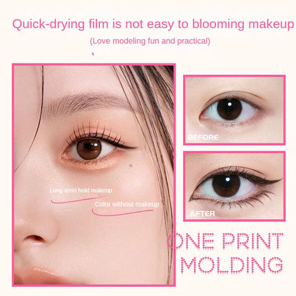 Eyeliner stamp pen, one-piece eyeliner pen, natural makeup application, a beginner's assistant, two steps to create eyeliner
